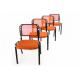 Sada 4 stohovatelných kongresových židlí - oranžová