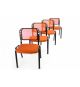 Sada 4 stohovatelných kongresových židlí, oranžová