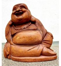 Dřevěná socha Buddha relax, 27 cm