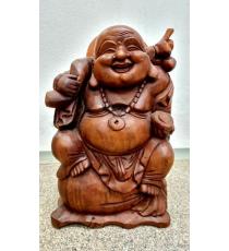 Dřevěná socha Buddha, sedící, 40 cm