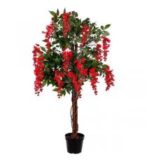 PLANTASIA Umělý strom, 120 cm, Wisteria červená