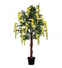 PLANTASIA Umělý strom, 120 cm, Wisteria žlutá