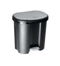 Odpadkový koš DUO 2 x 10 L, plast, černý/šedý