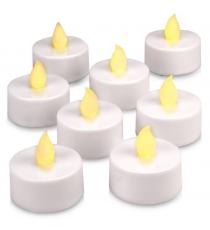 Dekorativní LED sada - 8 čajové svíčky - teple bílá