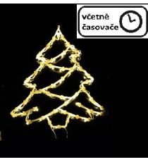 Vánoční dekorace na okno - 50 LED, strom