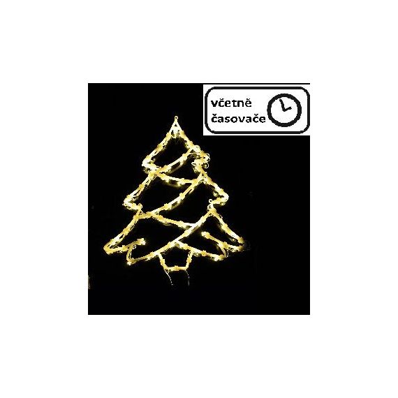 Vánoční dekorace na okno - 50 LED, strom