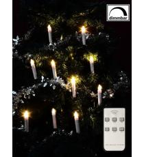 NEXOS Vánoční svíčky na stromeček, bezdrátové, 10 ks