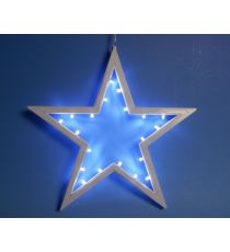 Vánoční závěsná hvězda 25,5 cm, 20 LED, studeně bílá