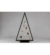 Černá světelná vánoční dekorace - 20 LED, teple bílá