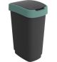 Odpadkový koš Twist, 50 L, zelená