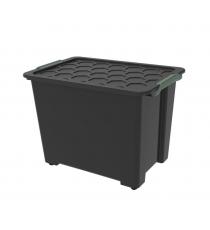 ROTHO Úložný box s víkem EVO SAFE 65 L, plast, černý