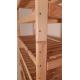 Dřevěný policový regál, 3 police, 60 x 64 x 25 cm