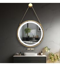 IREDA koupelnové zrcadlo s LED osvětlením, kulaté, 60 cm