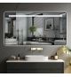 IREDA Koupelnové zrcadlo s LED osvětlením, 80 x 60 cm