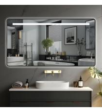 IREDA Koupelnové zrcadlo s LED osvětlením, 100 x 75 cm