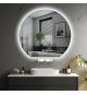 IREDA Koupelnové zrcadlo s LED osvětlením, kulaté, 70 cm
