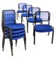 Sada stohovatelných židlí - 8 ks, modrá