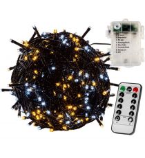 VOLTRONIC Vánoční řetěz 10 m,100 LED,teple a studeně bílý