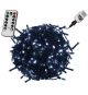 VOLTRONIC Vánoční řetěz 10 m, 100 LED, studeně bílý, ovladač