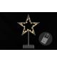 Vánoční dekorace, hvězda na stojánku 38 cm, 20 LED