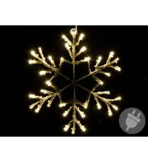 Vánoční LED dekorace - sněhová vločka, 30 cm, teple bílá
