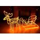 Světelná LED dekorace vánoční sob - 140 cm, teple bílý