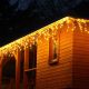 Vánoční světelný déšť - 10 m, 400 LED, teple bílý