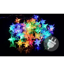 Vánoční LED osvětlení - barevné hvězdy, 40 LED