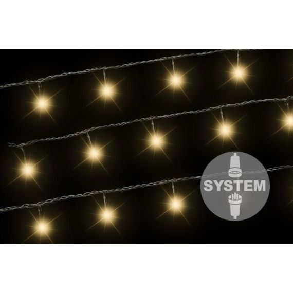 diLED světelný řetěz - 100 LED, teple bílý, bez trafa