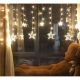 Vánoční dekorace - svítící hvězdy, 150 LED, teple bílé