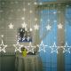 Vánoční dekorace - svítící hvězdy, 150 LED, studeně bílé