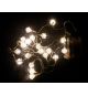 Vánoční světelný řetěz, sněhové hvězdy, teple bílý, 20 LED