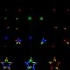 Vánoční dekorace - svítící hvězdy, 150 LED, barevné
