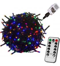 VOLTRONIC Vánoční řetěz - 60 m, 600 LED, barevný, ovladač