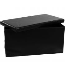 Skládací lavice s úložným prostorem - černá