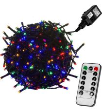 VOLTRONIC Vánoční řetěz 5 m, 50 LED, barevný, ovladač