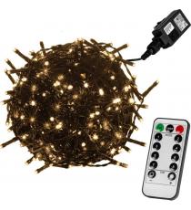 Vánoční osvětlení 5 m, 50 LED, teple bílé, zelený kabel