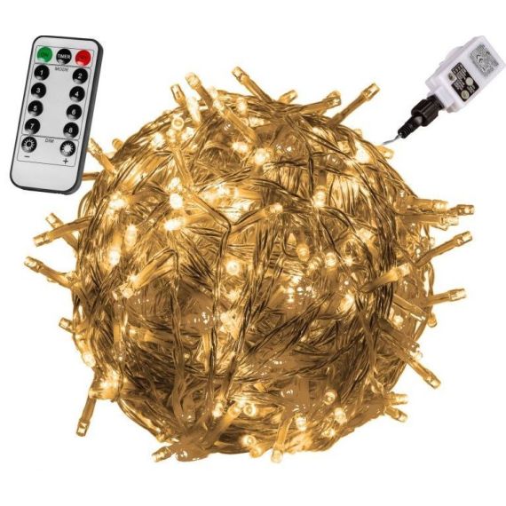 Vánoční LED osvětlení - 5 m, 50 LED, teple bílé, ovladač
