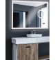 Aquamarin Koupelnové LED zrcadlo se zrcátkem, 100 x 80 cm