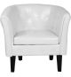 Miadomodo Křeslo Chesterfield, 58 x 71 x 70 cm, bílé