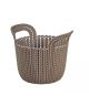 Kulatý košík KNIT, 3L, hnědá