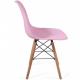 MIADOMODO Sada jídelních židlí, 4 kusy, růžové