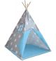 Dětský stan teepee bez příslušenství, modro/šedý