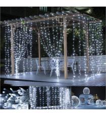 Vánoční světelný závěs 3 x 3 m, 300 LED, studeně bílý