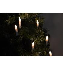 Vánoční svíčky 30 LED, zelený kabel, teple bílé