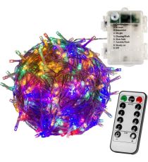 VOLTRONIC Vánoční řetěz 10 m, 100 LED, barevný, na baterie