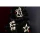 Vánoční dekorace na okno - hvězda, sněhulák, sob, LED FROST