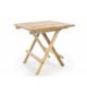Skládací zahradní stolek DIVERO - týkové dřevo neošetřené - 50 cm