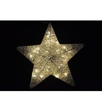 Vánoční dekorace hvězda 35 cm, 30 LED, teple bílá