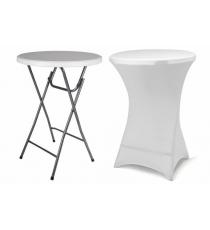 Párty stolek BISTRO skládací vč. elastického potahu 80 x 80 x 110 cm